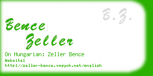 bence zeller business card